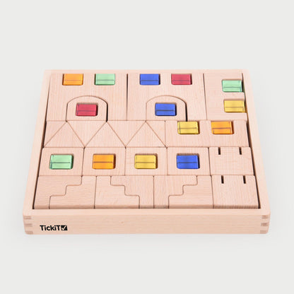 Wooden Building Gem Blocks