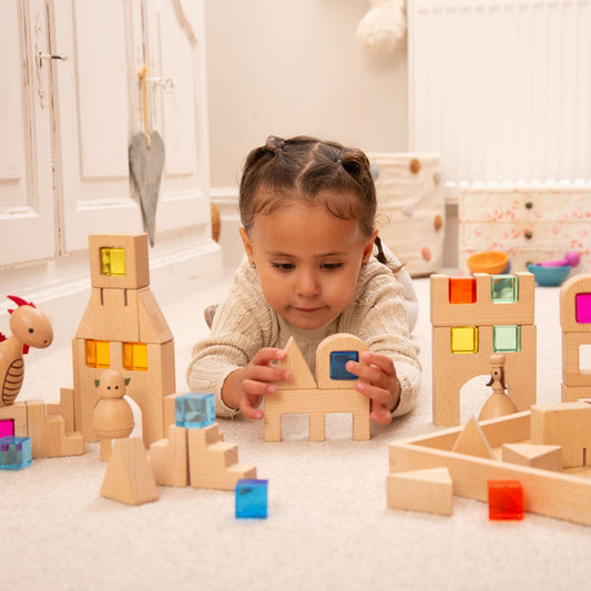 Wooden Building Gem Blocks