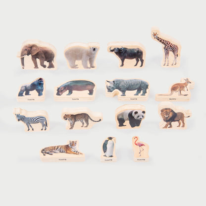 Wooden Wild Animal Blocks