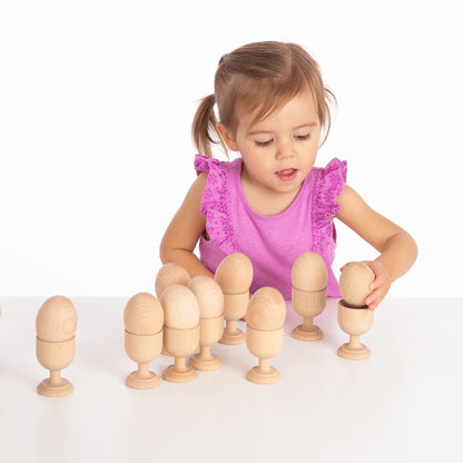 Natural Wooden Eggs