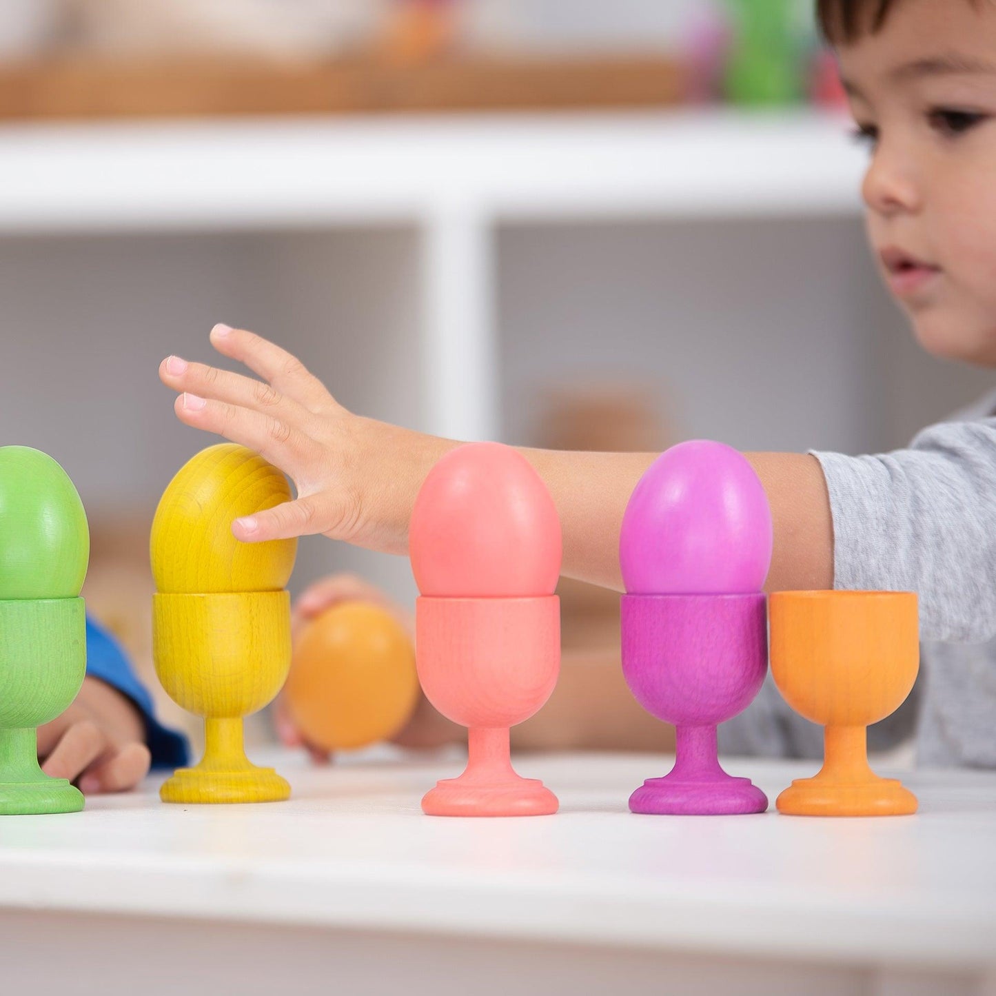 Rainbow Wooden Eggs