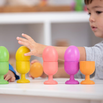 Rainbow Wooden Eggs