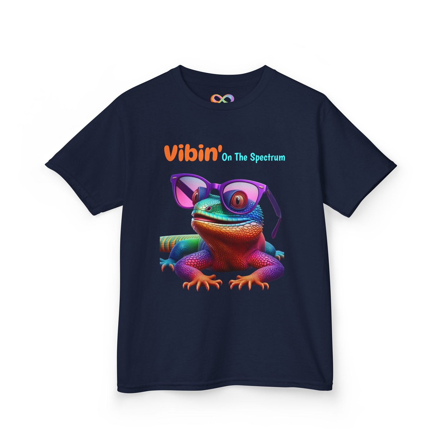 Vibin’ On The Spectrum Tee – Colourful Kids Graphic Shirt