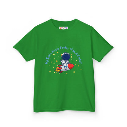 Astronaut Kids Tee – Colourful Cotton T-Shirt for Neurodivergent Joy & Fast-Moving Minds
