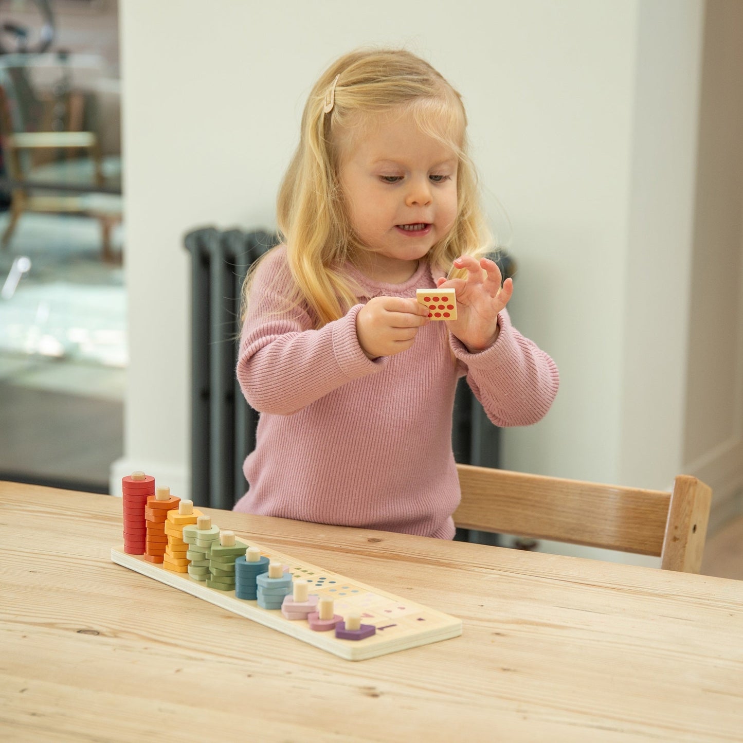 Wooden Count & Match Board