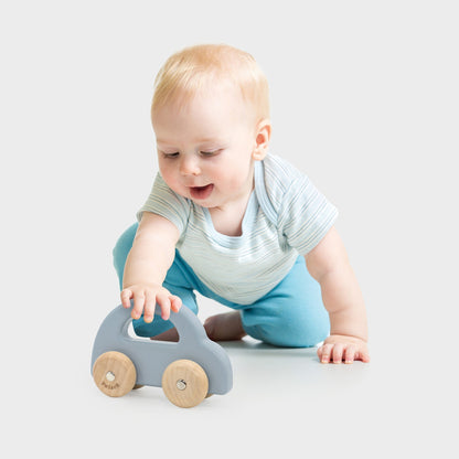 Wooden Car Blue