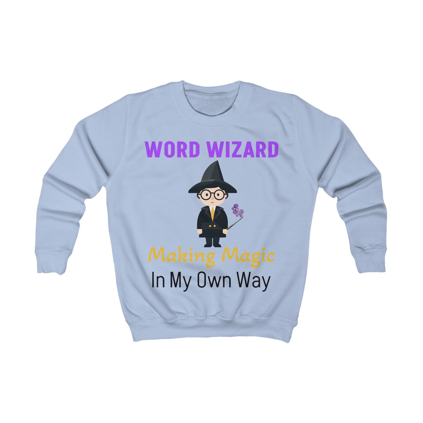 Word Wizard Kids Sweatshirt – Magical Cotton Blend Jumper
