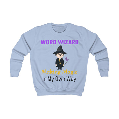 Word Wizard Kids Sweatshirt – Magical Cotton Blend Jumper