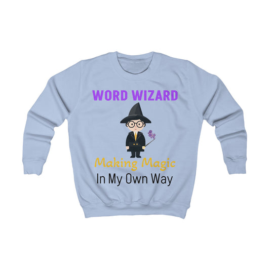 Word Wizard Kids Sweatshirt – Magical Cotton Blend Jumper
