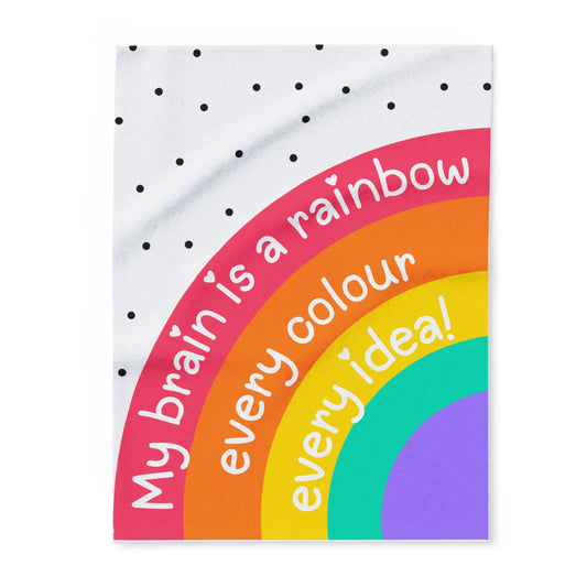 Rainbow Fleece Blanket – Colourful Arctic Throw for Sensory-Friendly Comfort