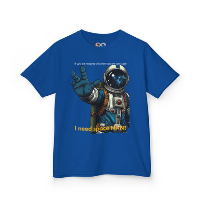 I Need Space Tee – Kids Cotton Shirt with Astronaut Graphic