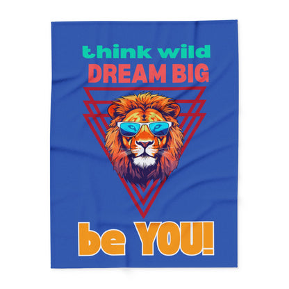 Think Wild Fleece Blanket – Cozy Polyester Throw for Neurodivergent Joy & Motivational Decor
