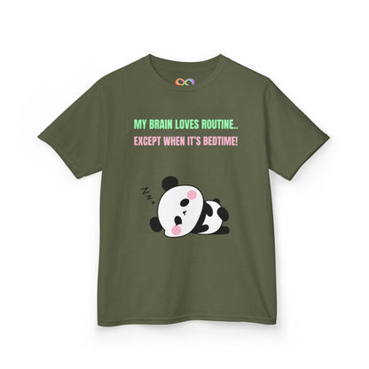 Panda Sleepy Time Kids Tee – Routine-Loving Edition