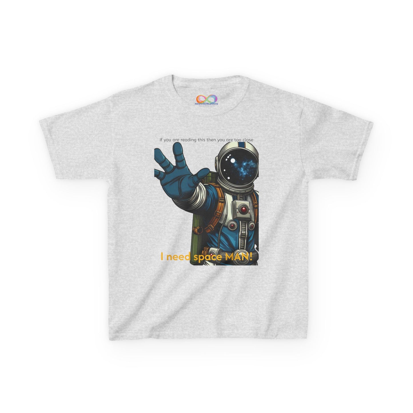 I Need Space Tee – Kids Cotton Shirt with Astronaut Graphic
