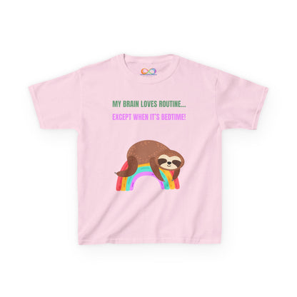 Kids Sloth Tee – Routine-Loving Edition