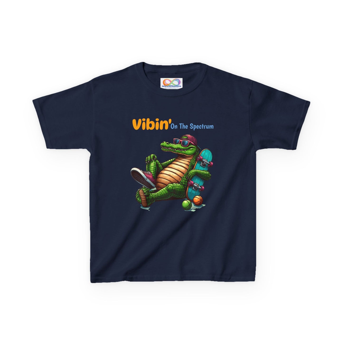 Vibin’ Kids Tee – Colourful Cotton T-Shirt for Neurodivergent Joy
