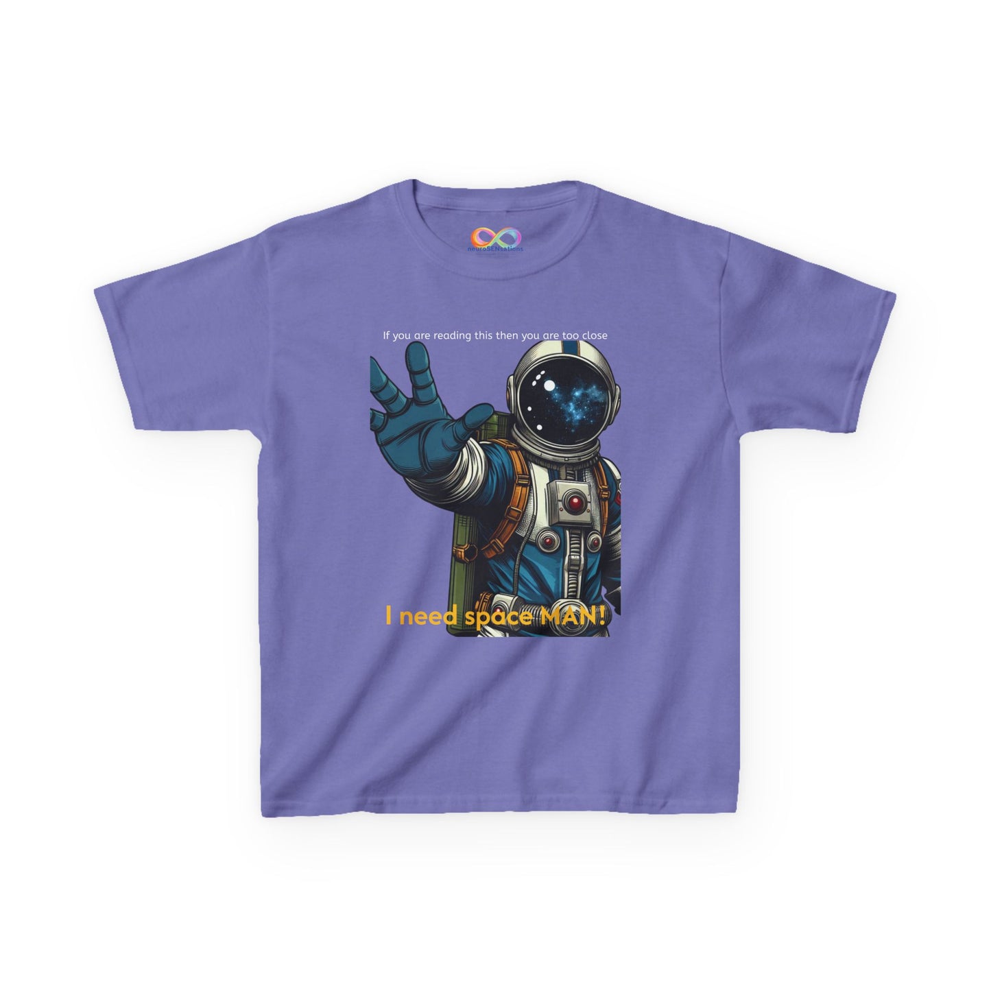 I Need Space Tee – Kids Cotton Shirt with Astronaut Graphic