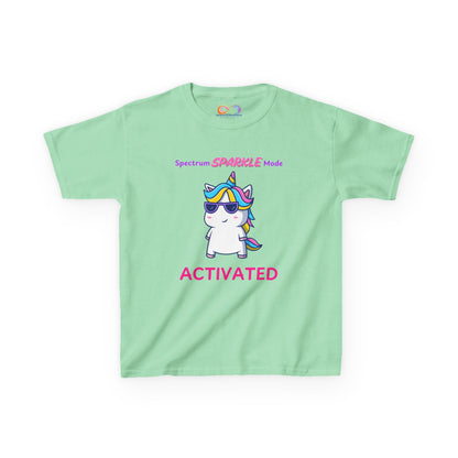 Unicorn Sparkle Mode Kids Tee – Colourful Cotton T-Shirt for Neurodivergent Joy