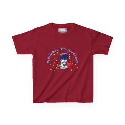 Astronaut Kids Tee – Colourful Cotton T-Shirt for Neurodivergent Joy & Fast-Moving Minds