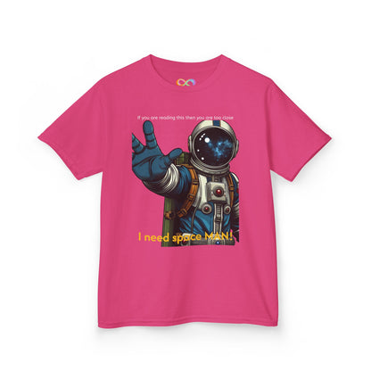 I Need Space Tee – Kids Cotton Shirt with Astronaut Graphic