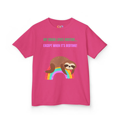 Kids Sloth Tee – Routine-Loving Edition
