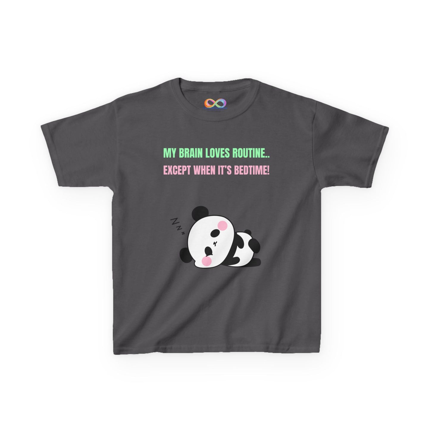 Panda Sleepy Time Kids Tee – Routine-Loving Edition