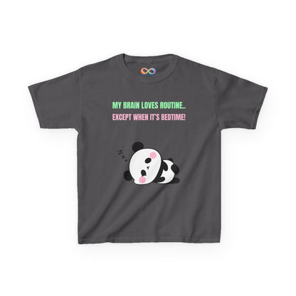 Panda Sleepy Time Kids Tee – Routine-Loving Edition