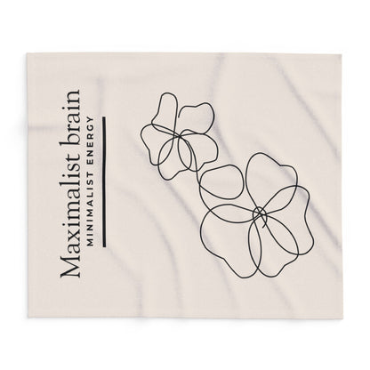 Minimalist Energy Fleece Blanket – Cozy Polyester Throw for Neurodivergent Calm & Home Decor