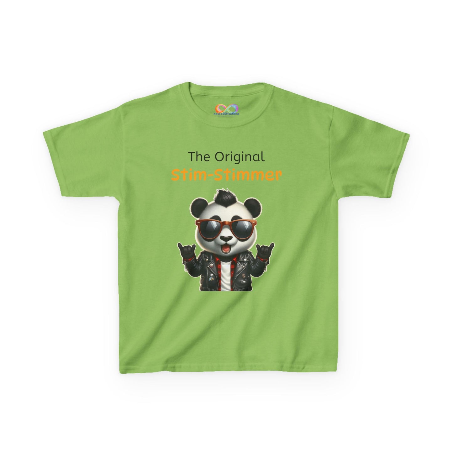 Panda Kids Tee – Colourful Cotton T-Shirt Celebrating Neurodivergent Movement & Joy
