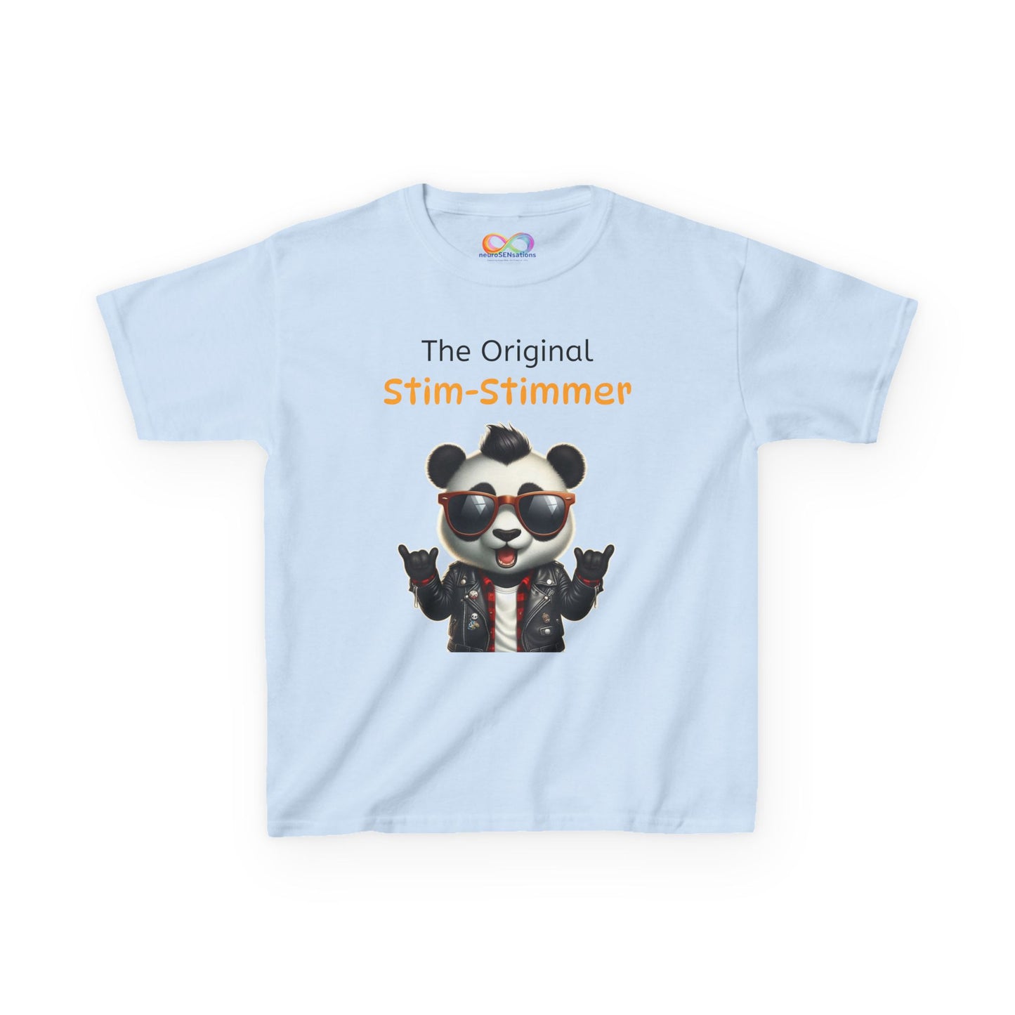 Panda Kids Tee – Colourful Cotton T-Shirt Celebrating Neurodivergent Movement & Joy