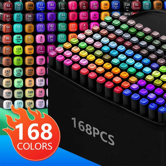 Double-ended colouring pens promoting sensory-friendly creativity