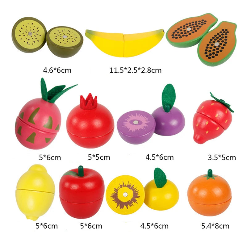 Wooden Cutting, Fruit Vegetable Set