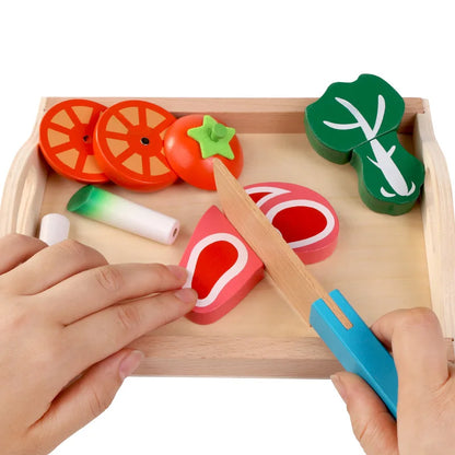 Wooden Cutting, Fruit Vegetable Set