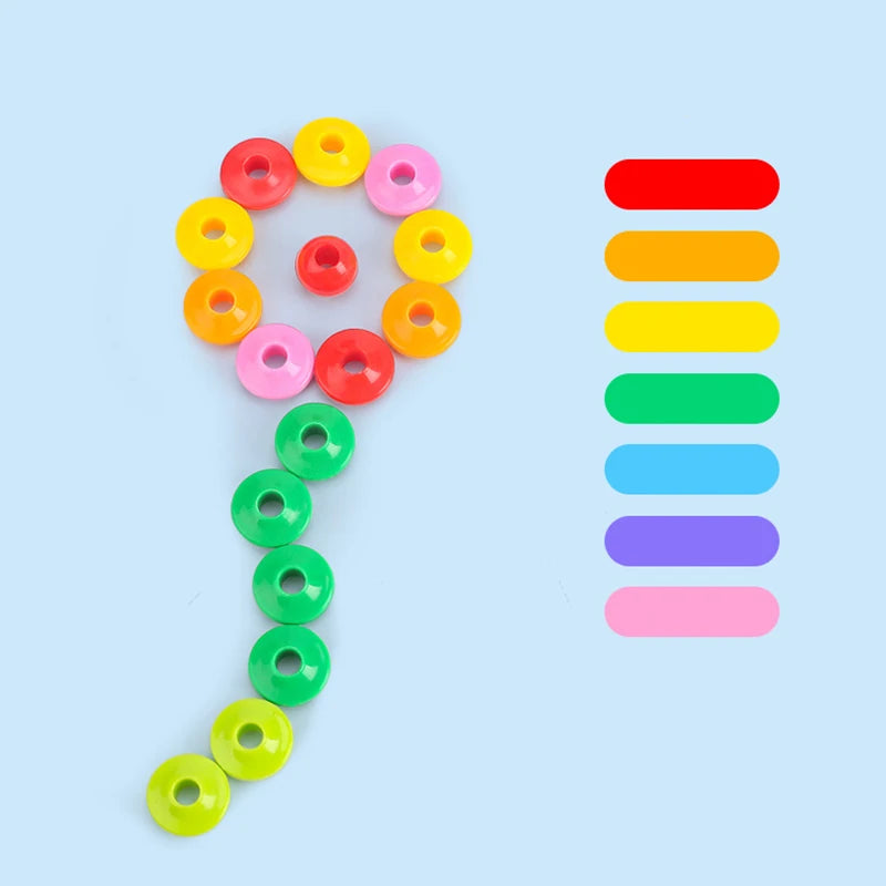 Variety of Lacing Beads Educational Montessori Stringing  Toys