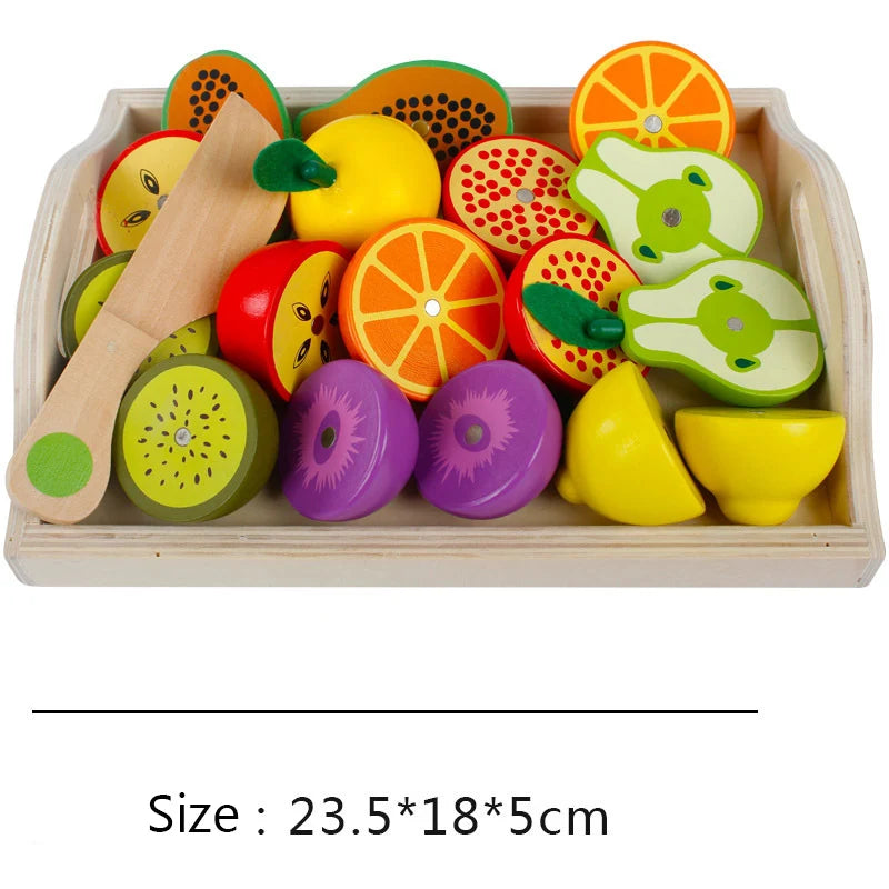 Wooden Cutting, Fruit Vegetable Set