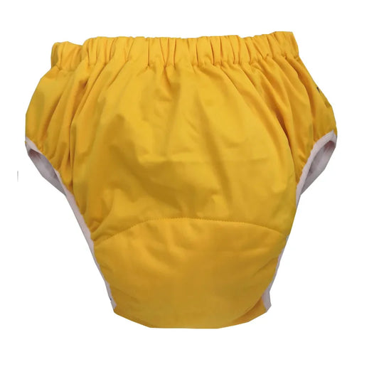Waterproof cloth pants for mild incontinence in older children and adults, featuring discreet breathable fabric with sensory-friendly fit