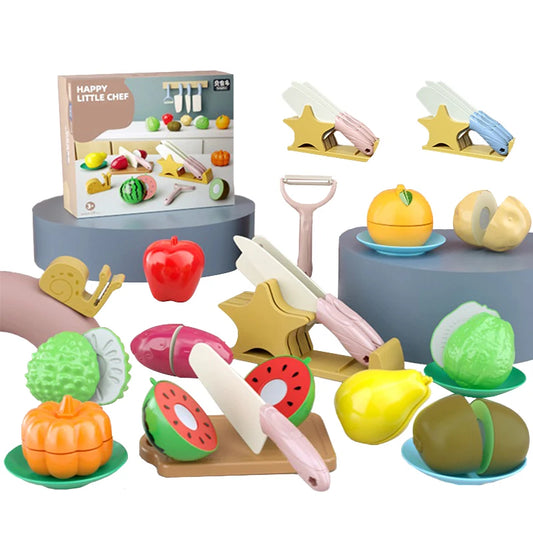 Vegetable & Fruits Cut Toys Pretend Play