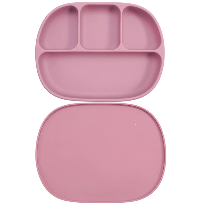 Silicone Four Compartments Dinner Plate – Structured Mealtime Support for Neurodivergent Independence