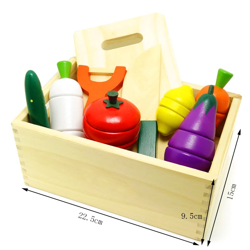 Wooden Cutting, Fruit Vegetable Set