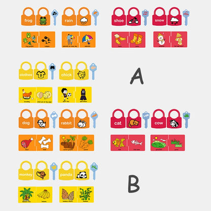 Kids Learning Locks With Keys Matching Toy Logic Alphabet Number Cognitive Puzzles Game Montessori Educational Toys Teaching Aid