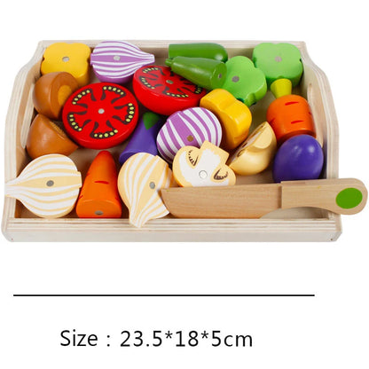 Wooden Cutting, Fruit Vegetable Set