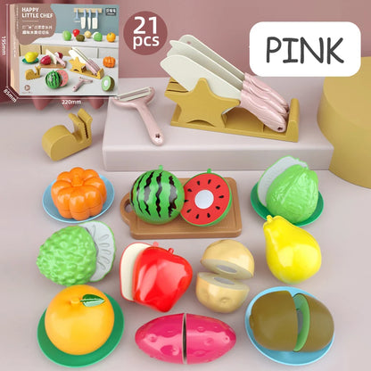 Vegetable & Fruits Cut Toys Pretend Play
