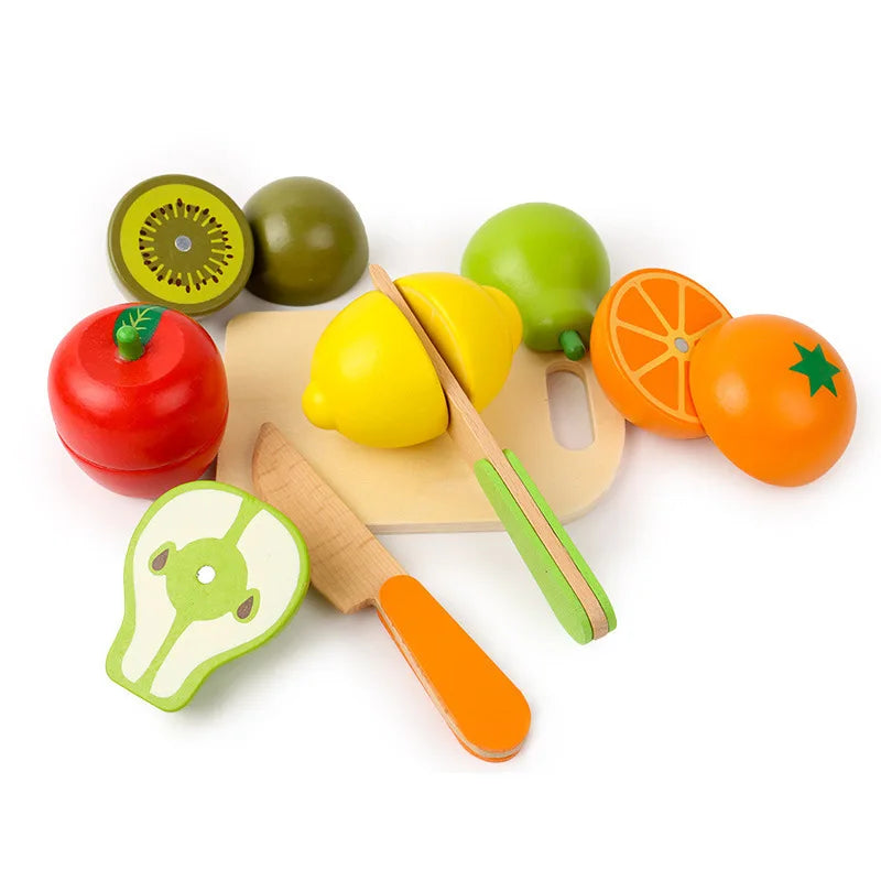 Wooden Cutting, Fruit Vegetable Set