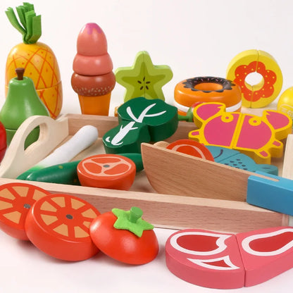 Wooden Cutting, Fruit Vegetable Set