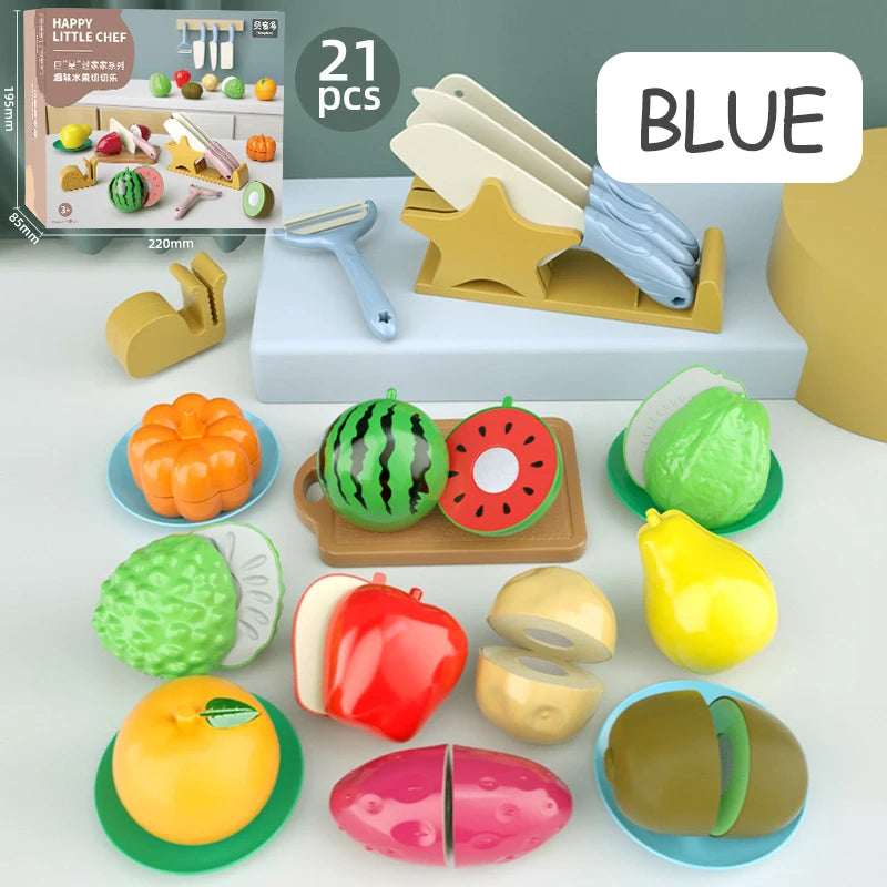 Vegetable & Fruits Cut Toys Pretend Play
