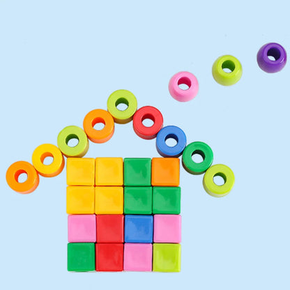 Variety of Lacing Beads Educational Montessori Stringing  Toys