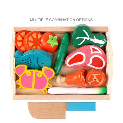 Wooden Cutting, Fruit Vegetable Set