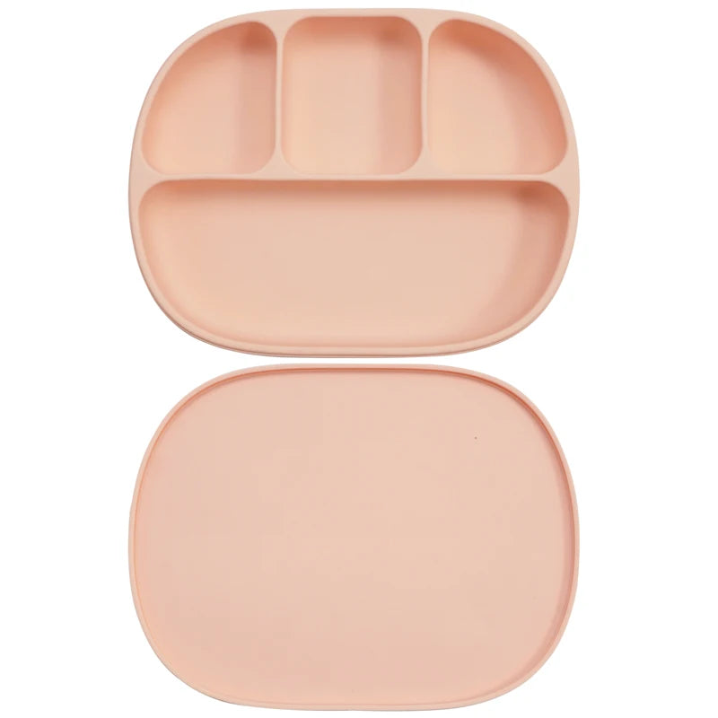 Silicone Four Compartments Dinner Plate – Structured Mealtime Support for Neurodivergent Independence