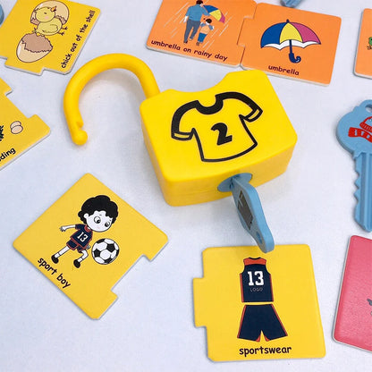 Kids Learning Locks With Keys Matching Toy Logic Alphabet Number Cognitive Puzzles Game Montessori Educational Toys Teaching Aid