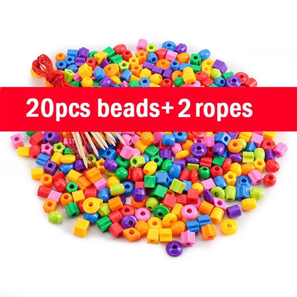 Variety of Lacing Beads Educational Montessori Stringing  Toys